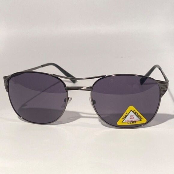 0564 Aviator Sunglasses Black Frame Black Lens UV400 NWT